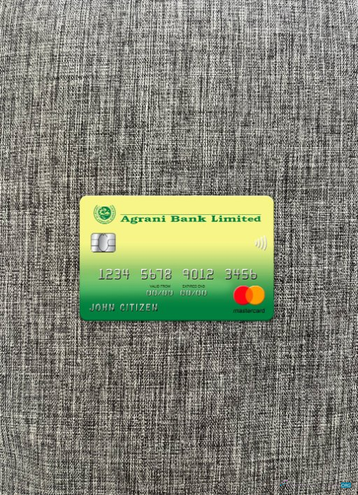 Download Bangladesh Agrani bank mastercard photolook front Photoshop template